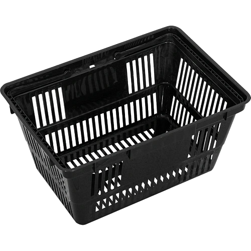 Корзина пластиковая стандартная с 2-мя ручками (Черный) | Smep