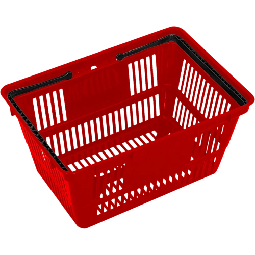 Корзина пластиковая стандартная с 2-мя ручками (Красный) | Smep