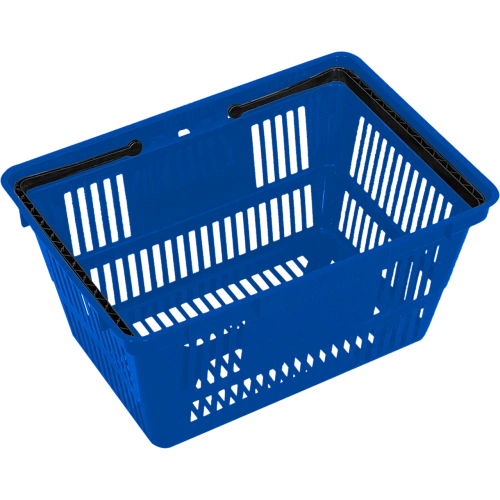 Корзина пластиковая стандартная с 2-мя ручками (Синий RAL5002) | Smep