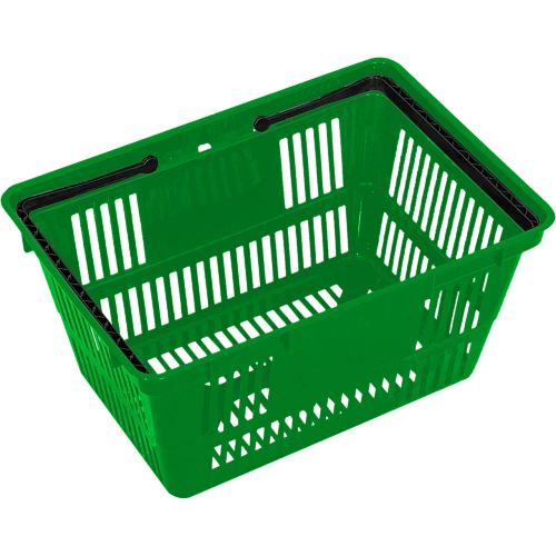 Корзина пластиковая стандартная с 2-мя ручками (Зеленый) | Smep